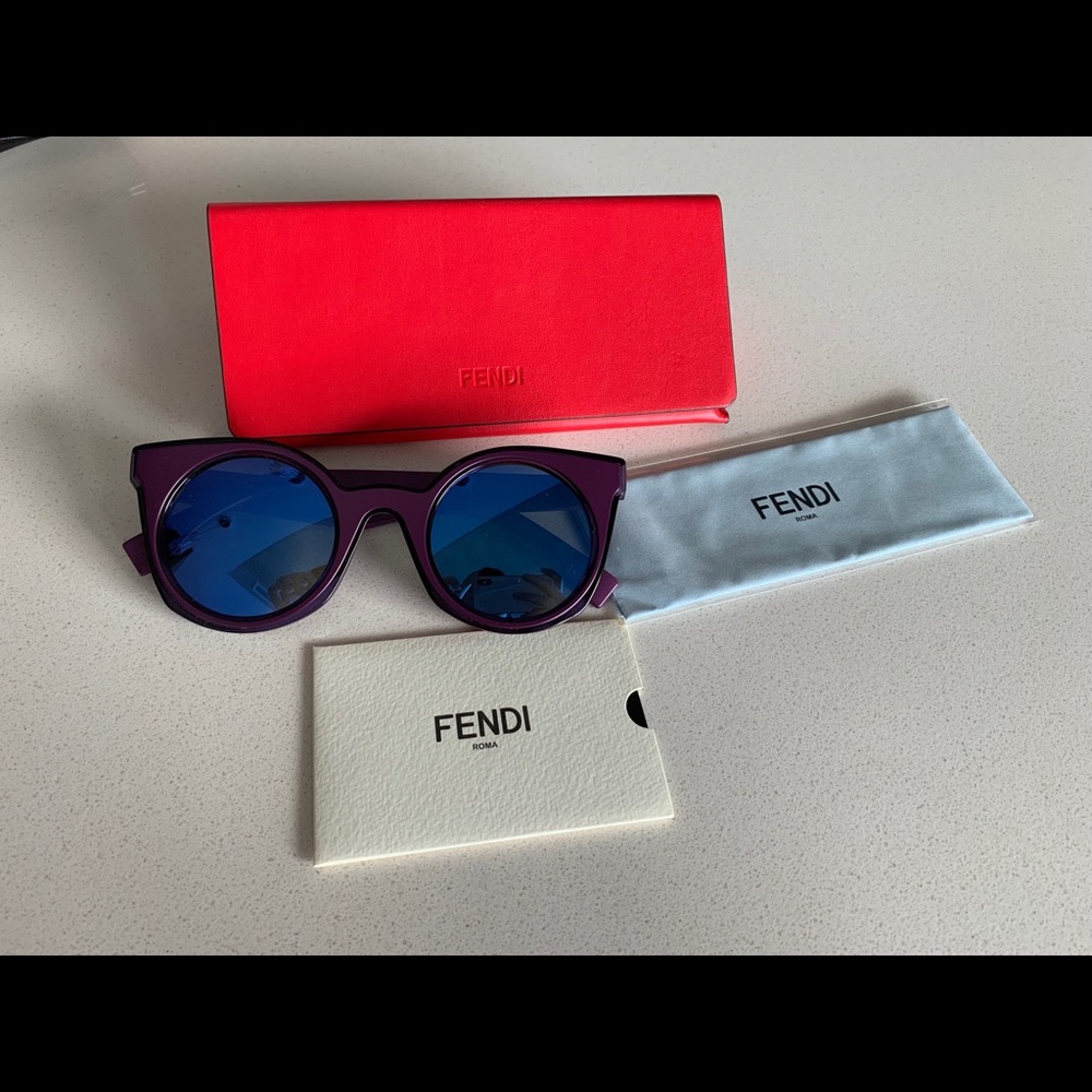 Fendi Sunglasses NEW with case purple retails $380